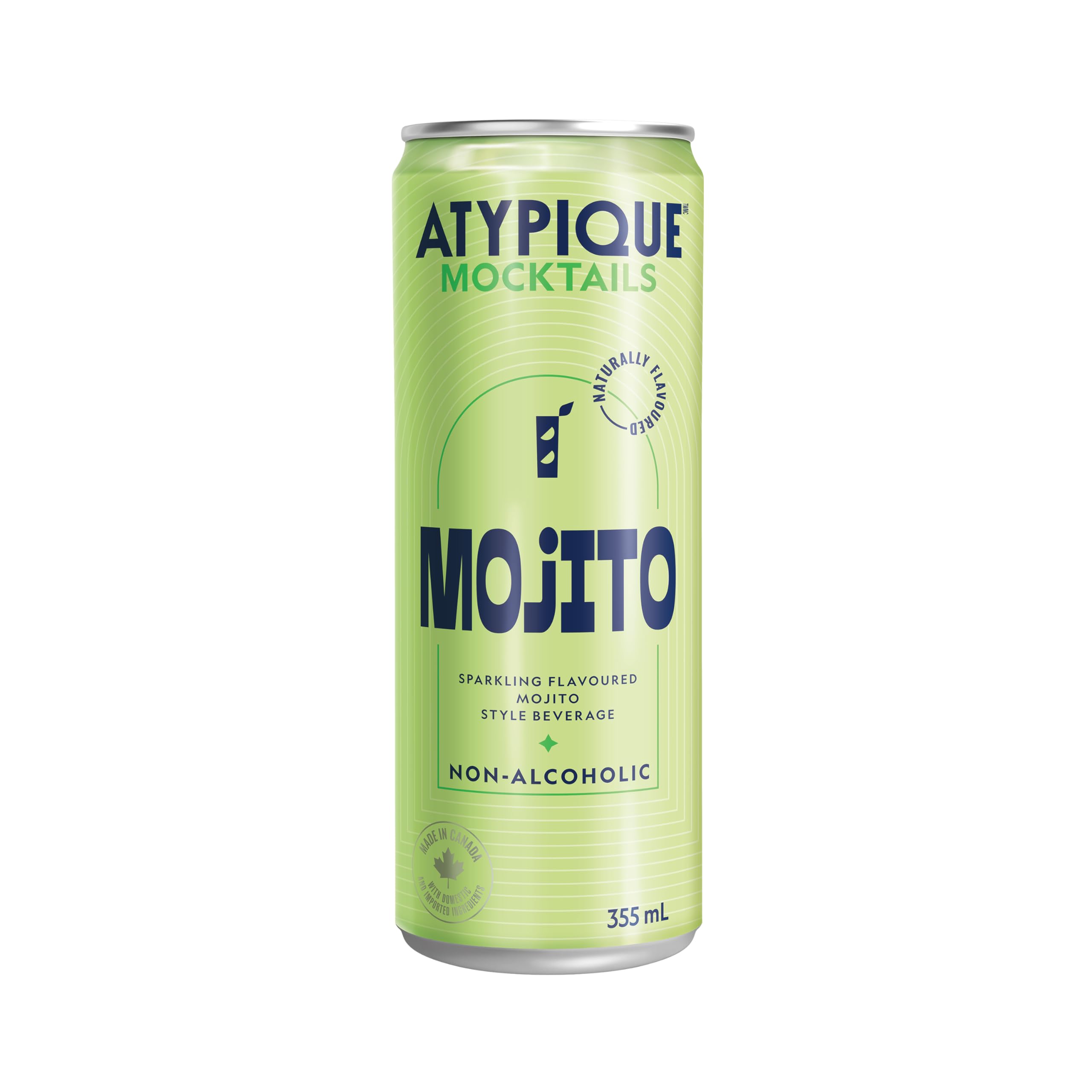 Atypique Non-Alcoholic Cocktail, Mojito, 355 mL, 12-Count 🍁 All In One Marketplace Canada