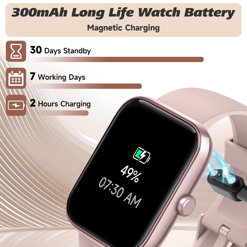 Smart Watch for Men Women with Bluetooth Call, Alexa Built-in, Heart Rate & Sleep Monitor, 1.83
