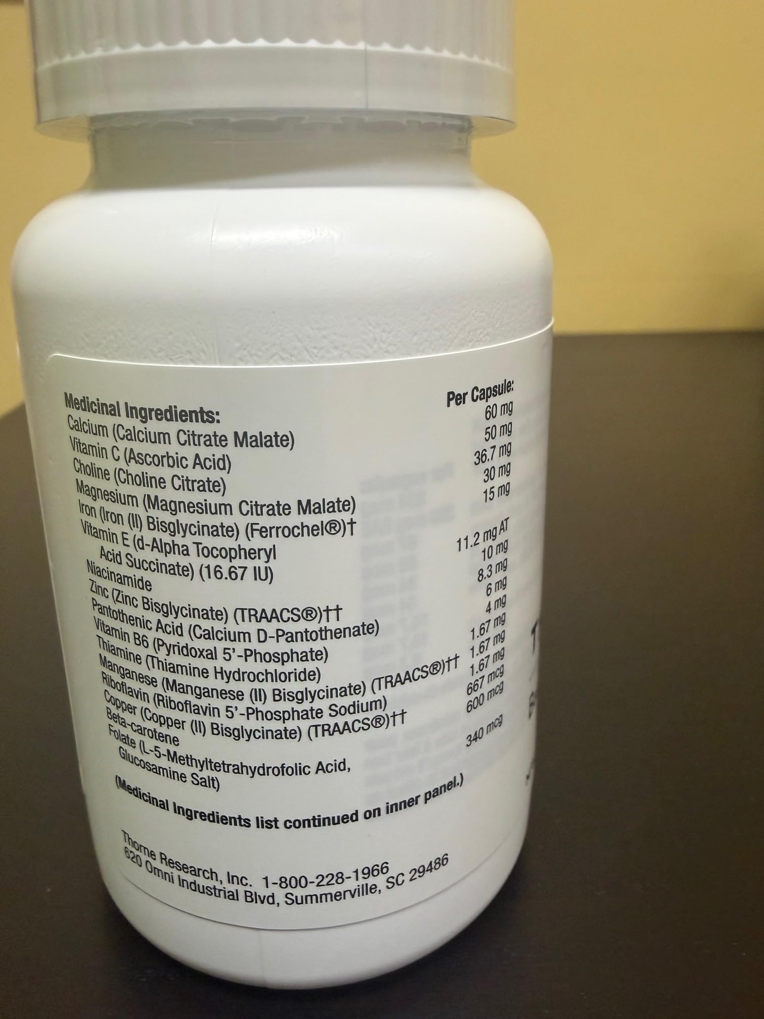 THORNE - Basic Prenatal - Folate Multivitamin for Pregnant and Lactating Women - 90 Capsules - 30 Servings 🍁 All In One Marketplace Canada
