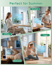 Portable Air Conditioner, 800ML Water Tank, 6 Speeds & 2 Cool Mist, 3 IN 1 Air Cooler, 90° Auto Oscillation, 12H Timer, 5M Remote Control, Quiet Cooling Tower Fan Air Conditioner for Room Office 🍁 All In One Marketplace Canada