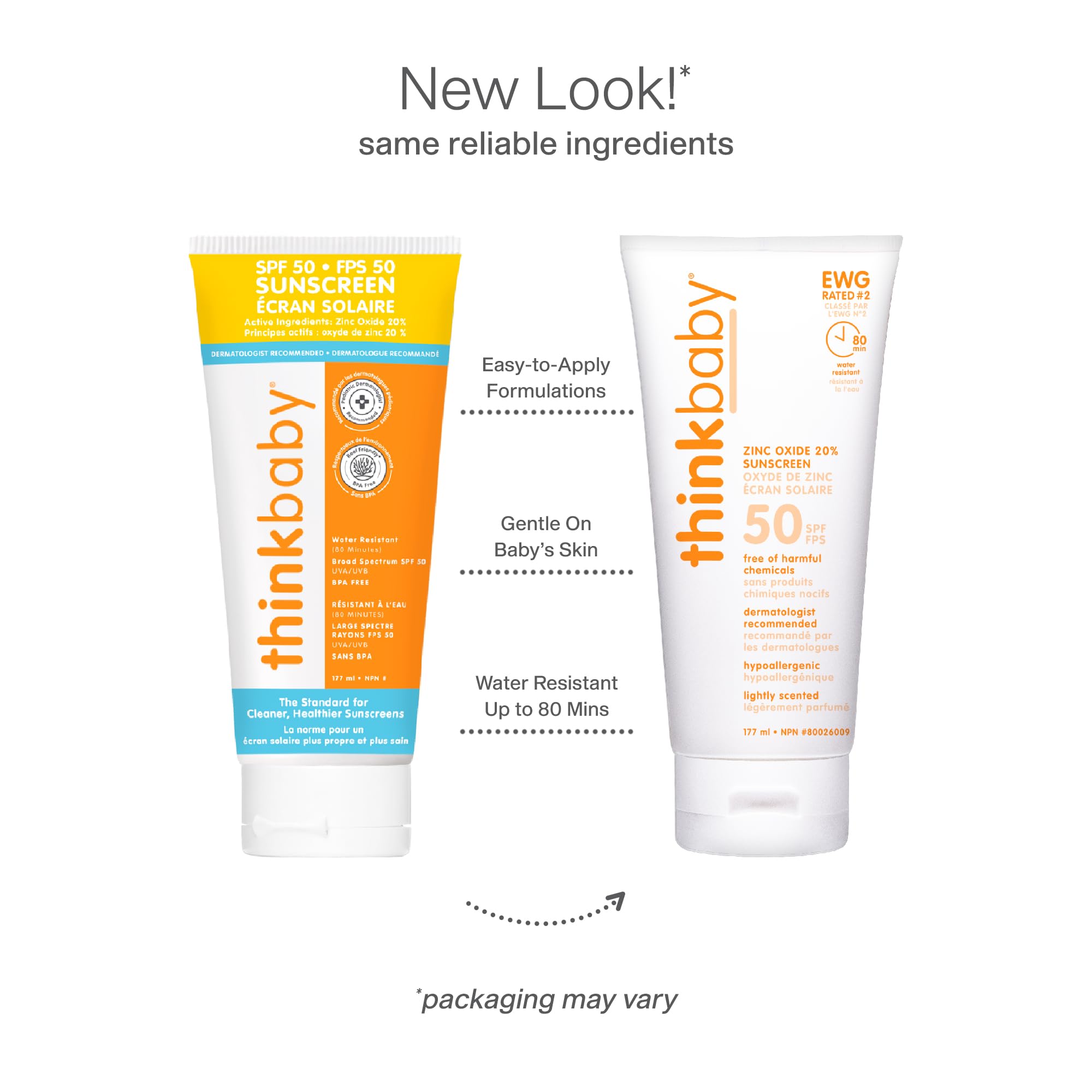 Thinkbaby - Safe Sunscreen SPF 50+, Broad Spectrum Protection - 6oz 🍁 All In One Marketplace Canada