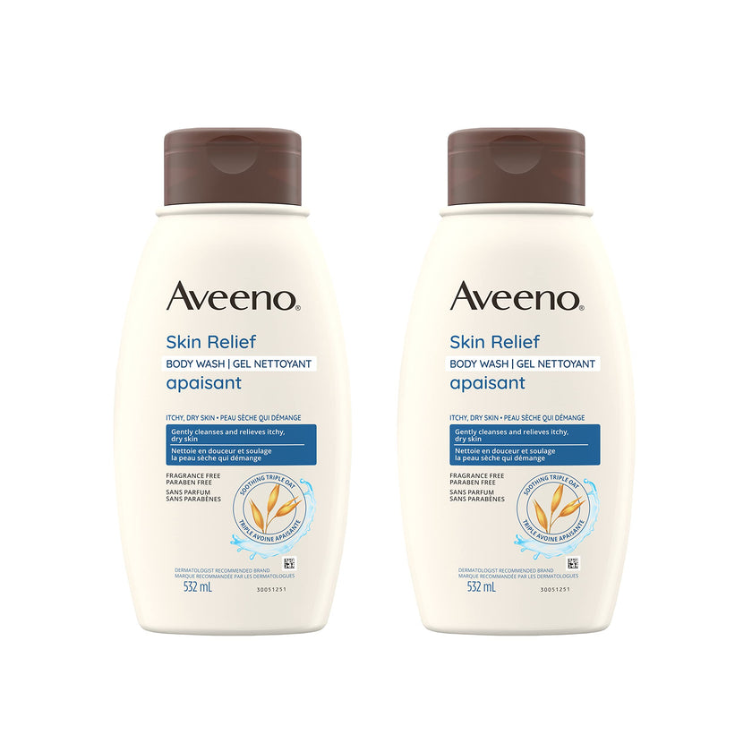 Aveeno Skin Relief Body Wash with Colloidal Oatmeal, pack of 2 🍁 All In One Marketplace Canada