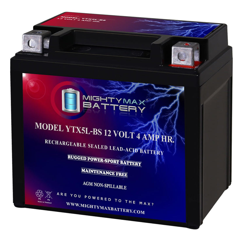 Mighty Max Battery Motorcycle Battery Replacement, 12V 4AH, 55 CCA, Brand Product 🍁 All In One Marketplace Canada