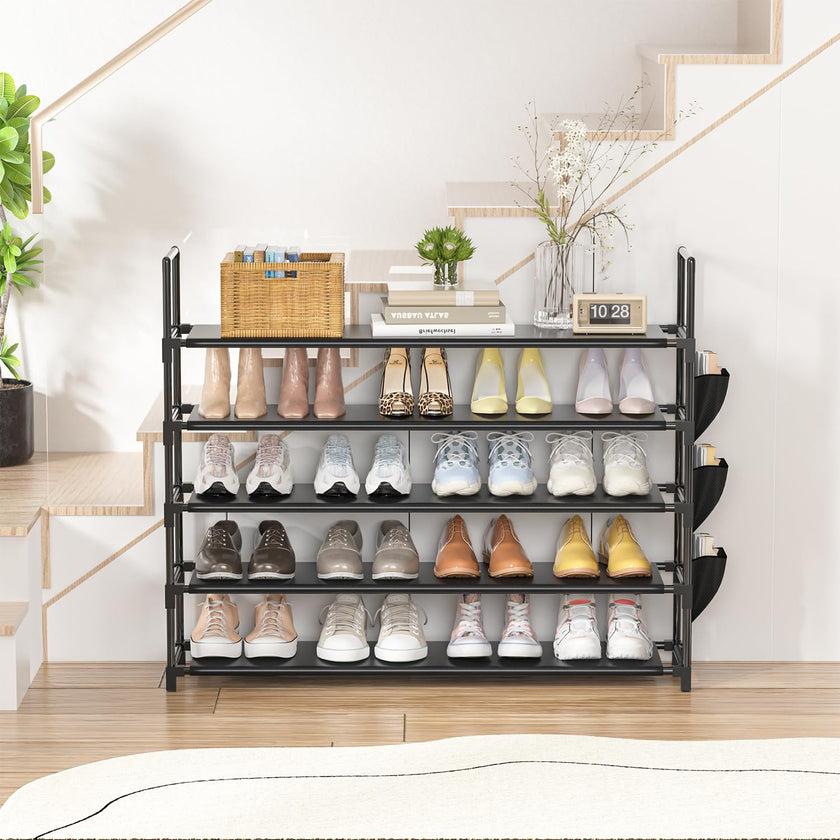 Shoe Rack 5 Tier Shoe Organizer Shoe Storage 20-25 Pairs for Closet Entryway Shoes Holder Space Saving Tall Shoes Shelf for Bedroom Garage Door 🍁 All In One Marketplace Canada