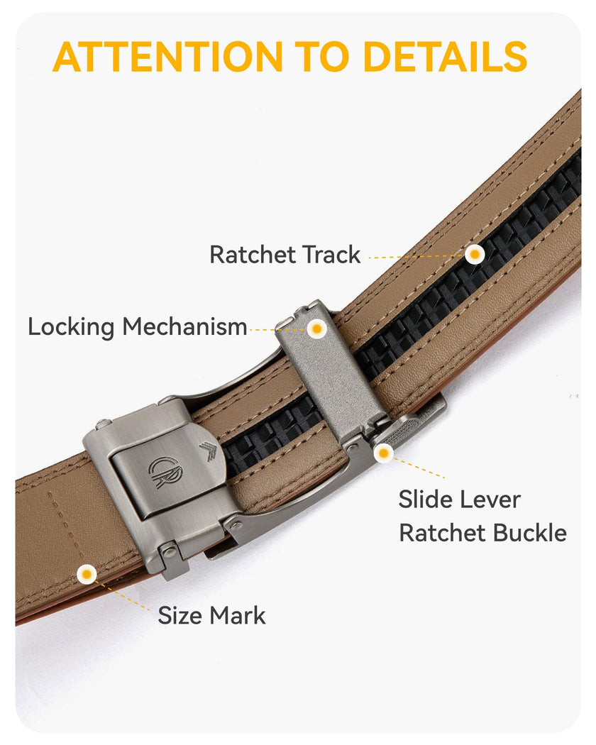 CHAOREN Mens Belt Leather Belts for Men Ratchet Belt, Customizable Fit (35mm) 🍁 All In One Marketplace Canada