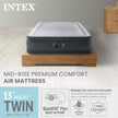 INTEX 67765ED Dura-Beam Deluxe Comfort Plush Air Mattress: Twin Size – Built-in Electric Pump – 13in Bed Height – 300lb Weight Capacity - Gray 🍁 All In One Marketplace Canada