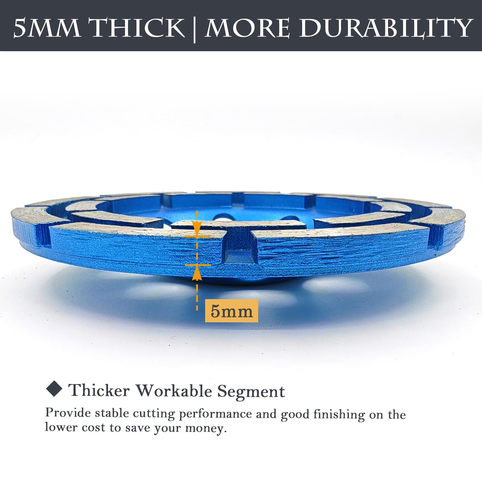 SWIGRANCE 2Pcs Diamond Concrete Grinding Cup Wheels 115mm 4-1/2