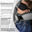 Proglobe Orthopedic Neck Pillow Travel Neck Pillows for Airplanes, Memory Foam Kit, Updated Resting Material, Airplane Travel Set with 3D Contoured Eye Masks, Earplugs, and Luxury Mesh Bag (Grey) 🍁 All In One Marketplace Canada