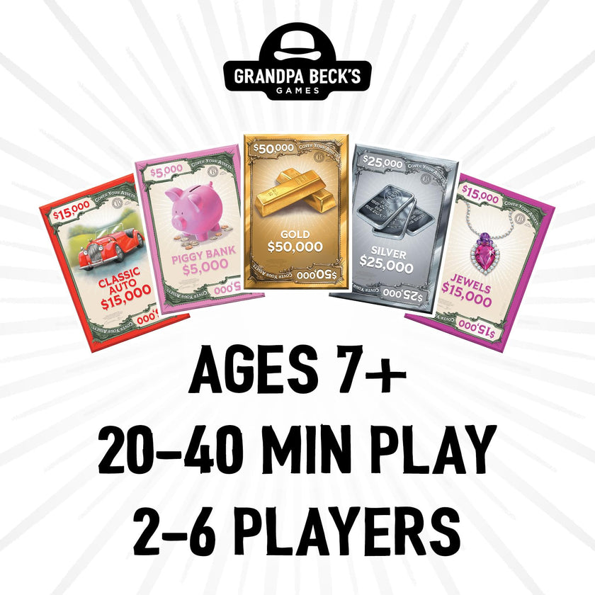 Cover Your Assets Card Game by Grandpa Beck's Games - Fun Family-Friendly Set-Collecting Game for Kids, Teens & Adults - from the Creators of Skull King - Ideal for 2-6 Players Ages 7+ 🍁 All In One Marketplace Canada
