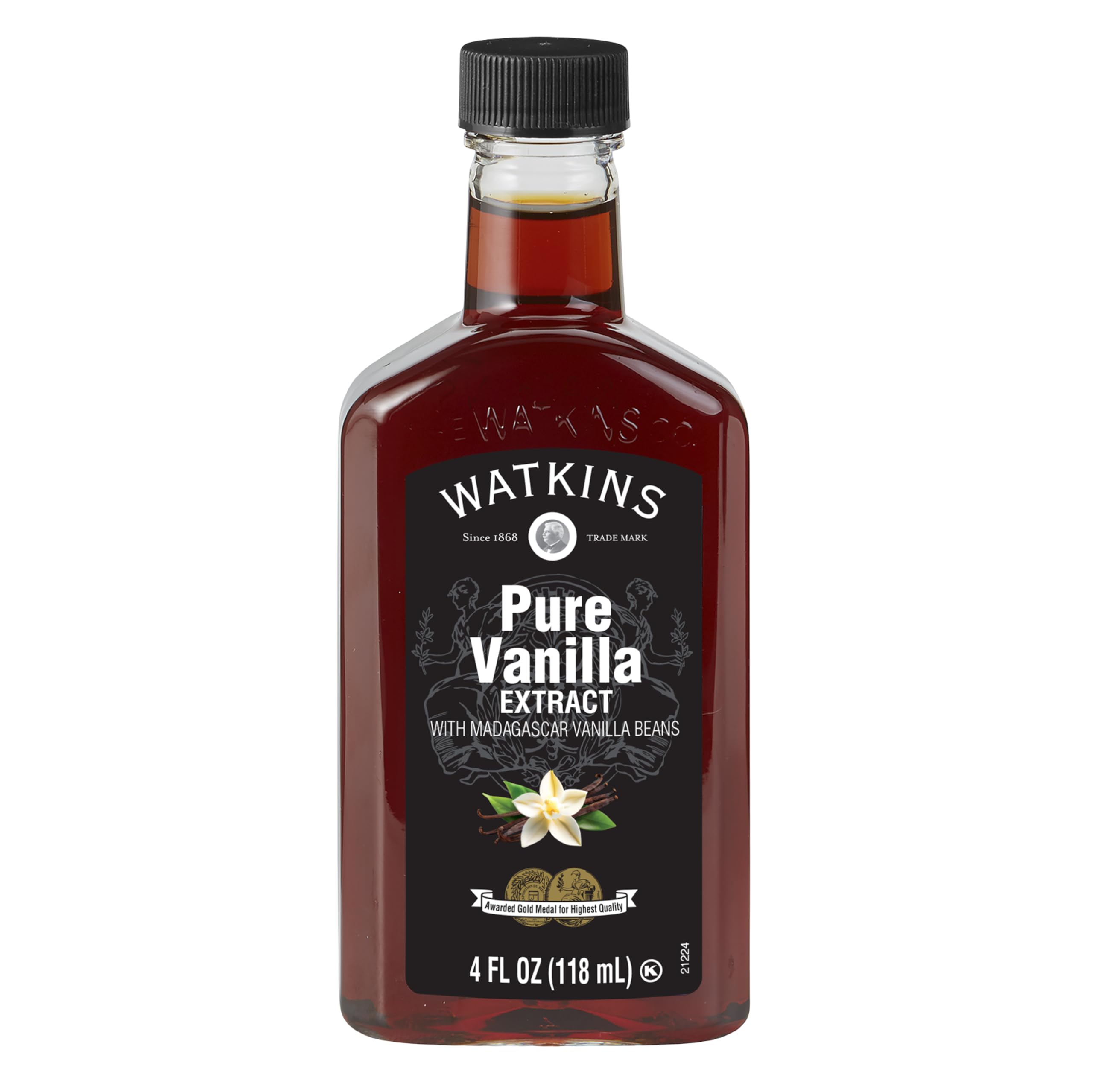 Watkins Pure Vanilla Extract with Madagascar Vanilla Beans, Non-GMO, Kosher, 118 ml, 1 Count 🍁 All In One Marketplace Canada