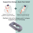 Momcozy Pregnancy Pillows for Sleeping, U Shaped Full Body Maternity Pillow with Removable Cover - Support for Back, Legs, Belly, HIPS for Pregnant Women, 57 Inch Pregnancy Pillow for Women, Grey 🍁 All In One Marketplace Canada