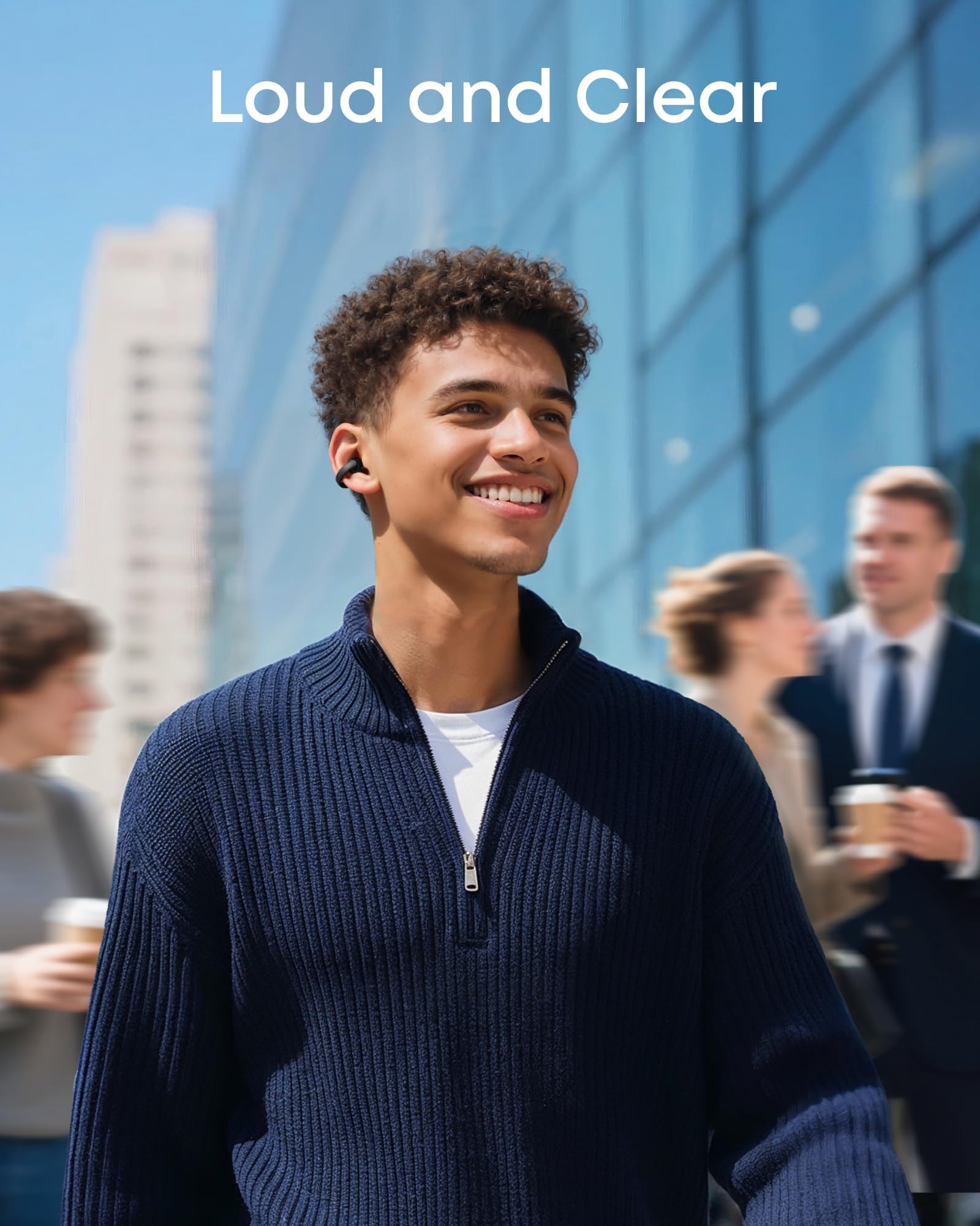 soundcore C50i by Anker, Open-Ear Headphones, Clip-On Earbuds, Ultra-Comfort, FlexiClip Design, 12mm Drivers for Powerful Bass, AI Clear Calls, 28H Playtime, Secure Fit, Hi-Res, IP55, Bluetooth 6.0 🍁 All In One Marketplace Canada