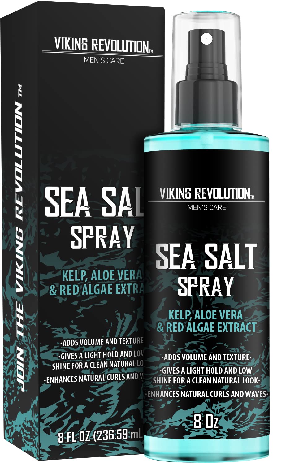 Viking Revolution - Sea Salt Spray Hair Men - 240ml - Texturizing Spray with Kelp, Aloe Vera & Red Algae Extract - Hairspray to Add Volume & Texture - Beach Hair Spray - Gifts For Men 🍁 All In One Marketplace Canada