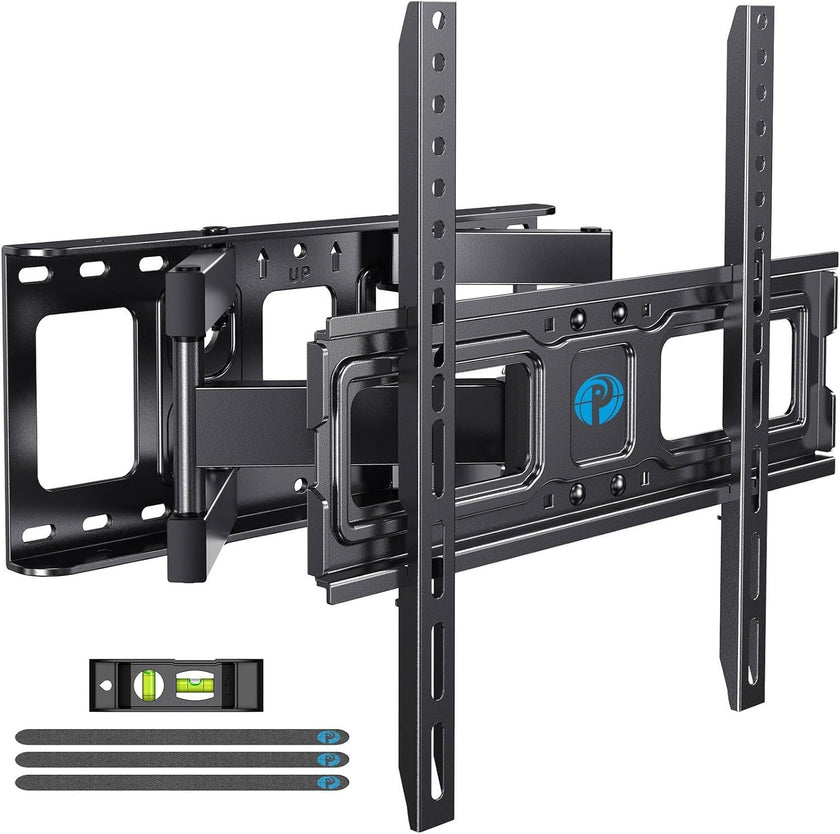 Pipishell Full Motion TV Wall Mount for 26-74 inch TVs, up to 99lbs Max VESA 400x400mm, Wall Mount TV Bracket with Articulating Swivel Extension Tilting Leveling for LED LCD OLED 4K Flat Curved Screen 🍁 All In One Marketplace Canada