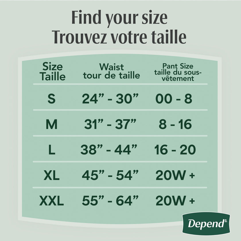 Depend Fresh Protection Adult Incontinence Underwear for Women (Formerly Depend Fit-Flex), Disposable, Maximum, Large, Blush, 40 Count 🍁 All In One Marketplace Canada