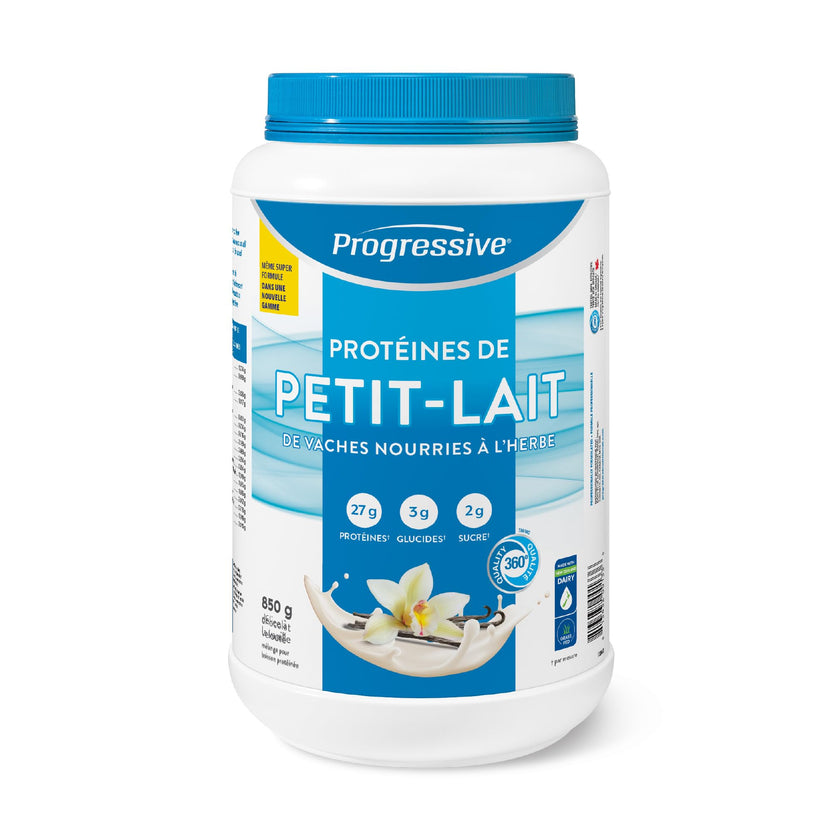 Progressive Grass-Fed 100% Whey Protein Powder Vanilla, 27g of New Zealand Whey Concentrate per Scoop for Muscle Gain, Pasture-Raised, Non-GMO, Canadian-Made Antibiotic-free, Hormone-free, 850 g 🍁 All In One Marketplace Canada