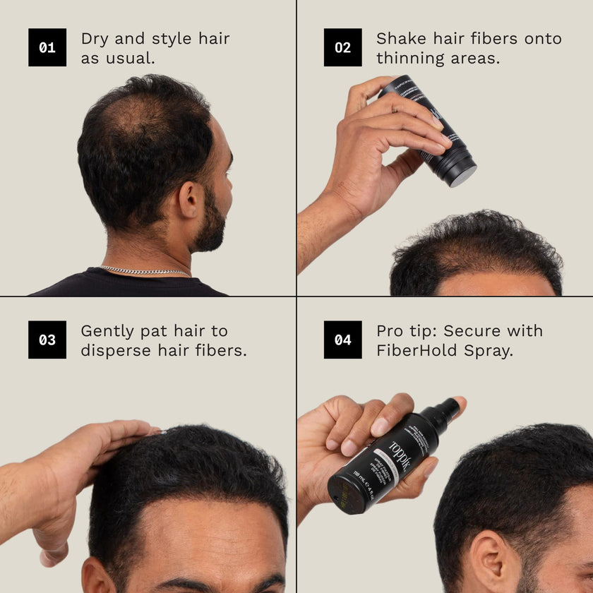 TOPPIK Hair Building Fibers, 27.5 g, Fill In Fine or Thinning Hair, Instantly Thicker Looking, Multiple Shades for Men & Women 🍁 All In One Marketplace Canada