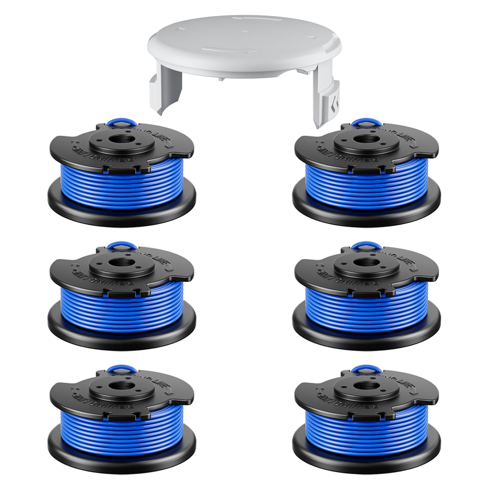 7 Pcs AC14RL3A Replacement Weed Wacker String for Ryobi One+, 0.065