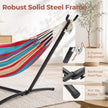 Hammock with Stand, Ohuhu Double Hammock with Space Saving Steel Stand & Pillow 2 Person Hammocks with Portable Carrying Bag for Camping Garden Patio Indoor Use Gift for Birthday, Tropical 🍁 All In One Marketplace Canada