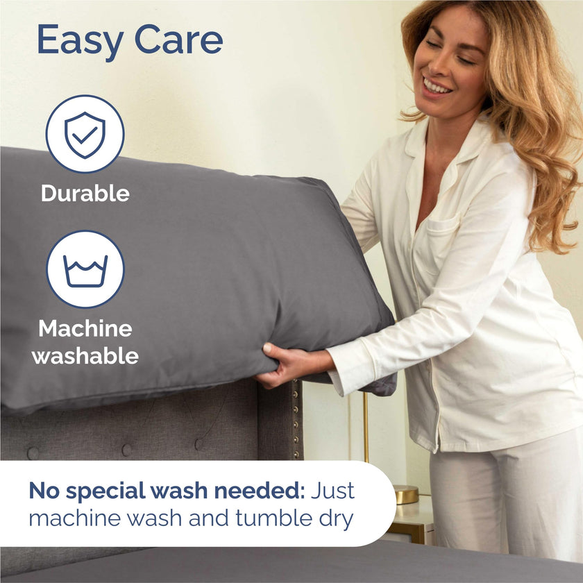 King Size 4 Piece Sheet Set - Comfy Breathable & Cooling Sheets - Hotel Luxury Bed Sheets for Women & Men - Deep Pockets, Easy-Fit, Extra Soft & Wrinkle Free Sheets - Dark Grey Oeko-Tex Bed Sheet Set 🍁 All In One Marketplace Canada
