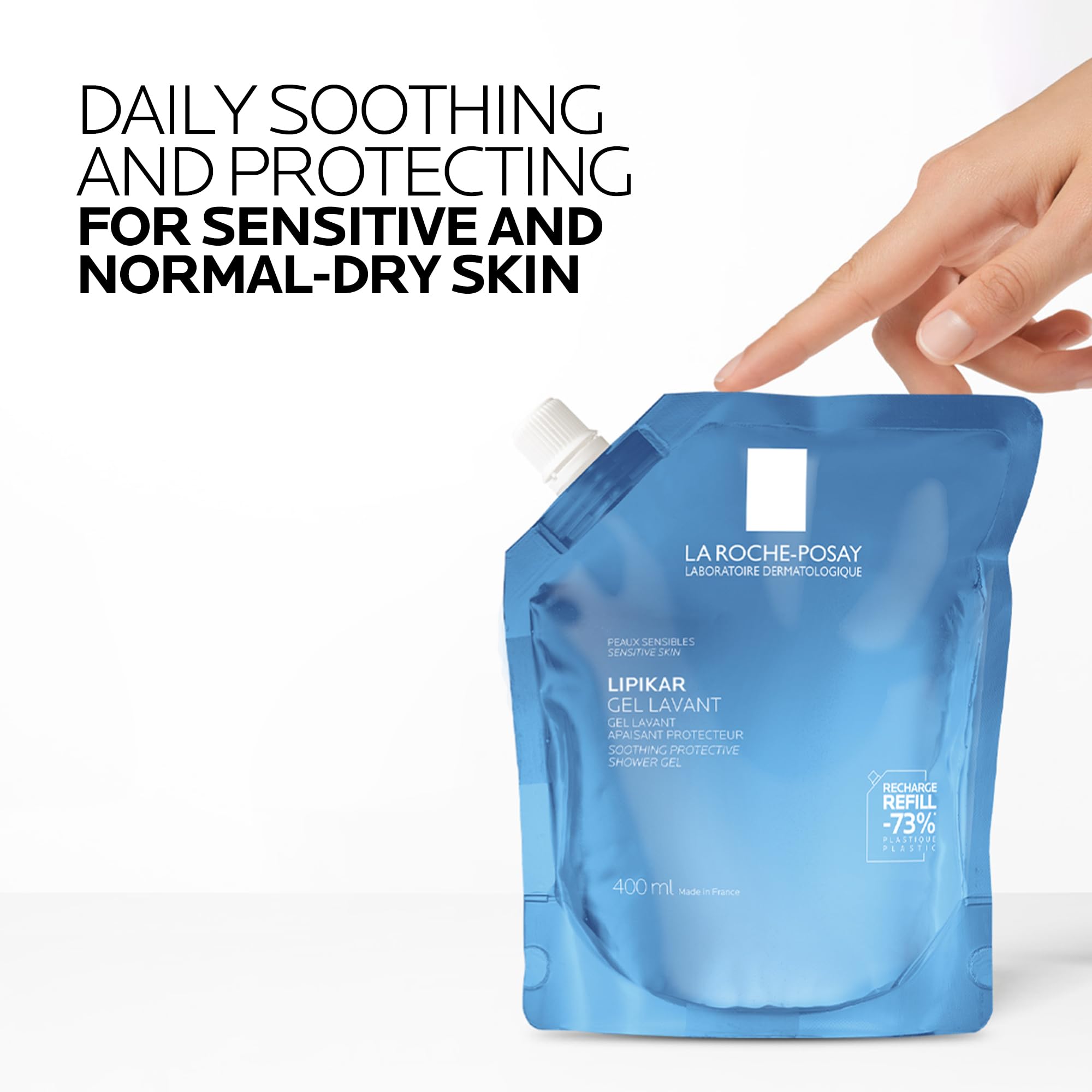 La Roche-Posay Body Wash Refill, Lipikar Cleansing & Moisturizing Gel Body Wash with Shea Butter & Niacinamide for Dry & Sensitive Skin, Soap Free, Paraben Free, 400mL Refill 🍁 All In One Marketplace Canada