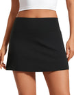 CRZ YOGA Butterluxe Skirts for Women High Waisted A Line Tennis Golf Athletic Casual Skorts with Pockets Black Small 🍁 All In One Marketplace Canada