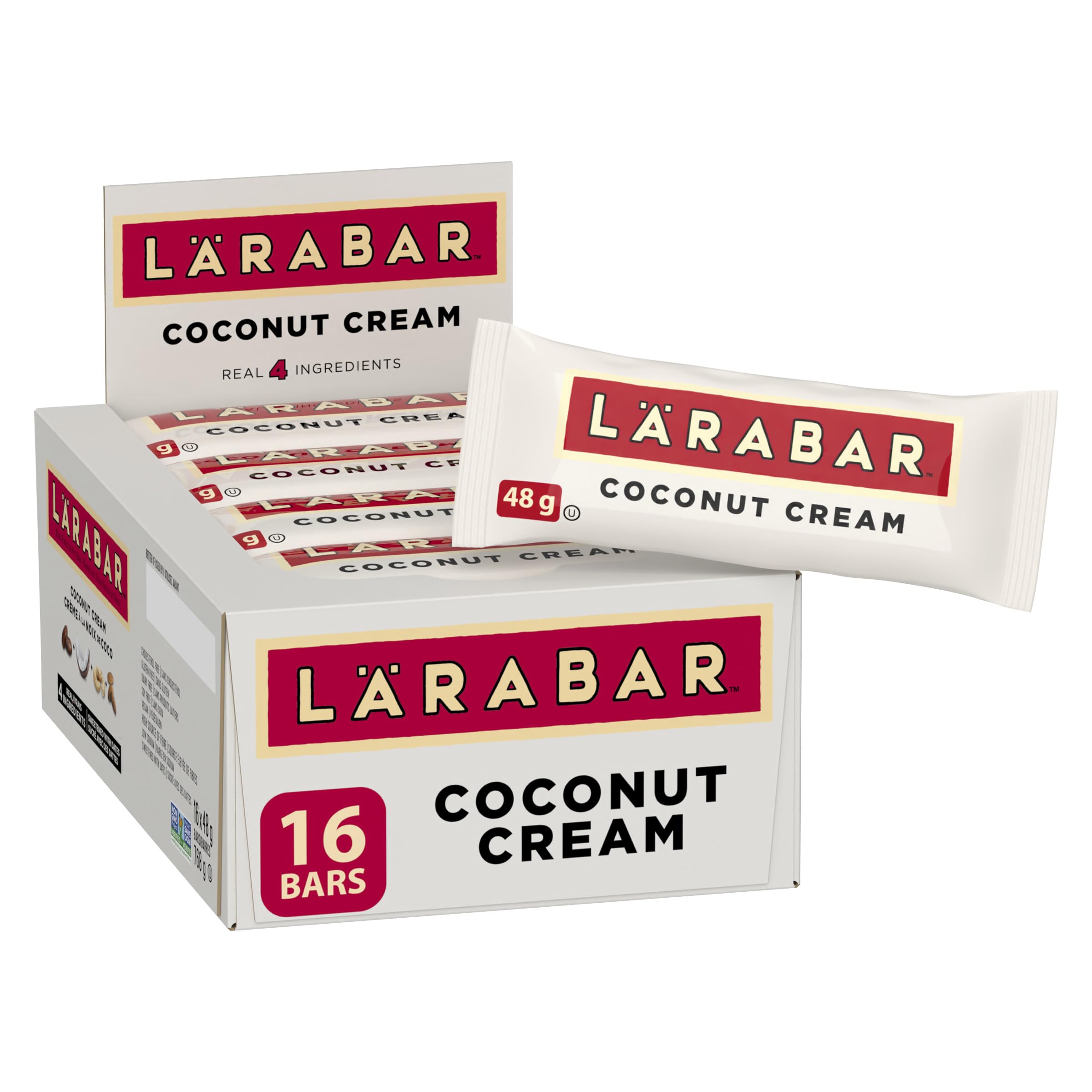 LÄRABAR Coconut Cream, Fruit and Nut Energy Bar, Pack of 16 Bars, Gluten Free, Vegan, Family Pack, Snack Bars, 768 Grams Package 🍁 All In One Marketplace Canada