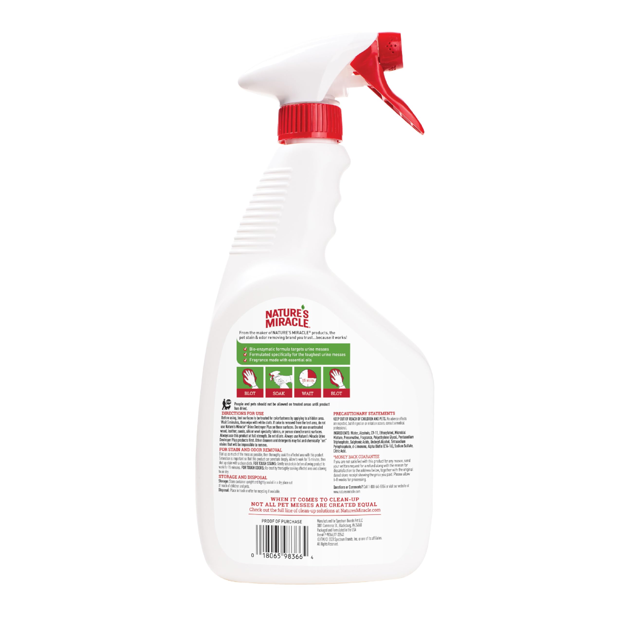 Nature’s Miracle Urine Destroyer Plus Dog, 32 Ounces, Enzymatic Formula, Ready-to-Use 🍁 All In One Marketplace Canada