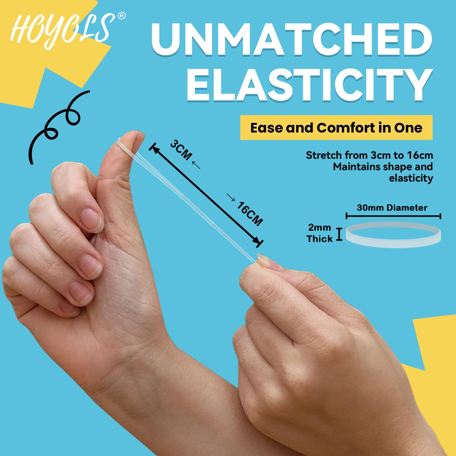 Hoyols Clear Hair Elastics 1500pcs, Strong Hold Small Mini Rubber Bands, No Damage No Crease Ponytail & Braids for Kids, Thick & Durable 🍁 All In One Marketplace Canada