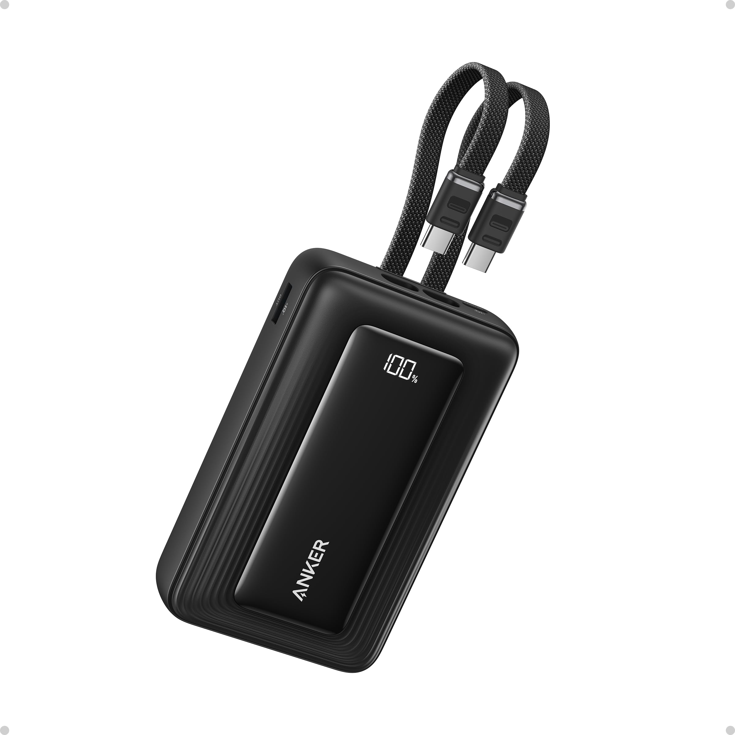 Anker Zolo Power Bank, 20,000mAh 45W Max Fast Portable Charger with Built-in USB-C Cable, USB C&A, 40W Battery Pack for iPhone 17 Series, MacBook, Samsung, and More (Built-in C Cable*2) 🍁 All In One Marketplace Canada