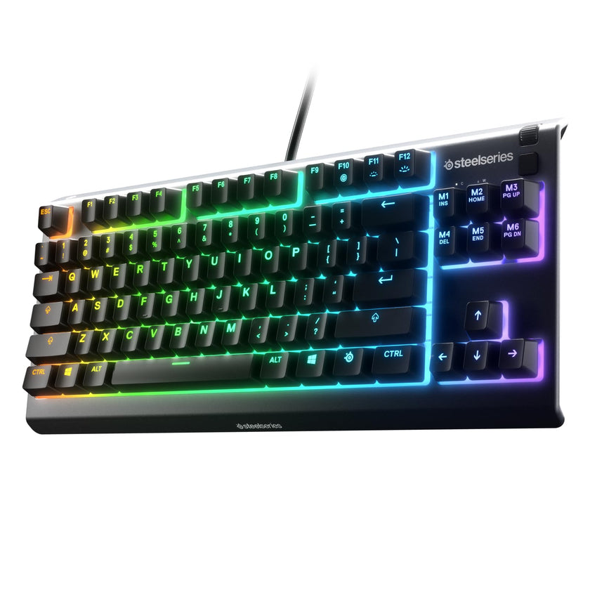 SteelSeries Apex 3 TKL RGB Gaming Keyboard – Tenkeyless Compact Form Factor - 8-Zone RGB Illumination – IP32 Water & Dust Resistant – Whisper Quiet Gaming Switch – Gaming Grade Anti-Ghosting, Black 🍁 All In One Marketplace Canada