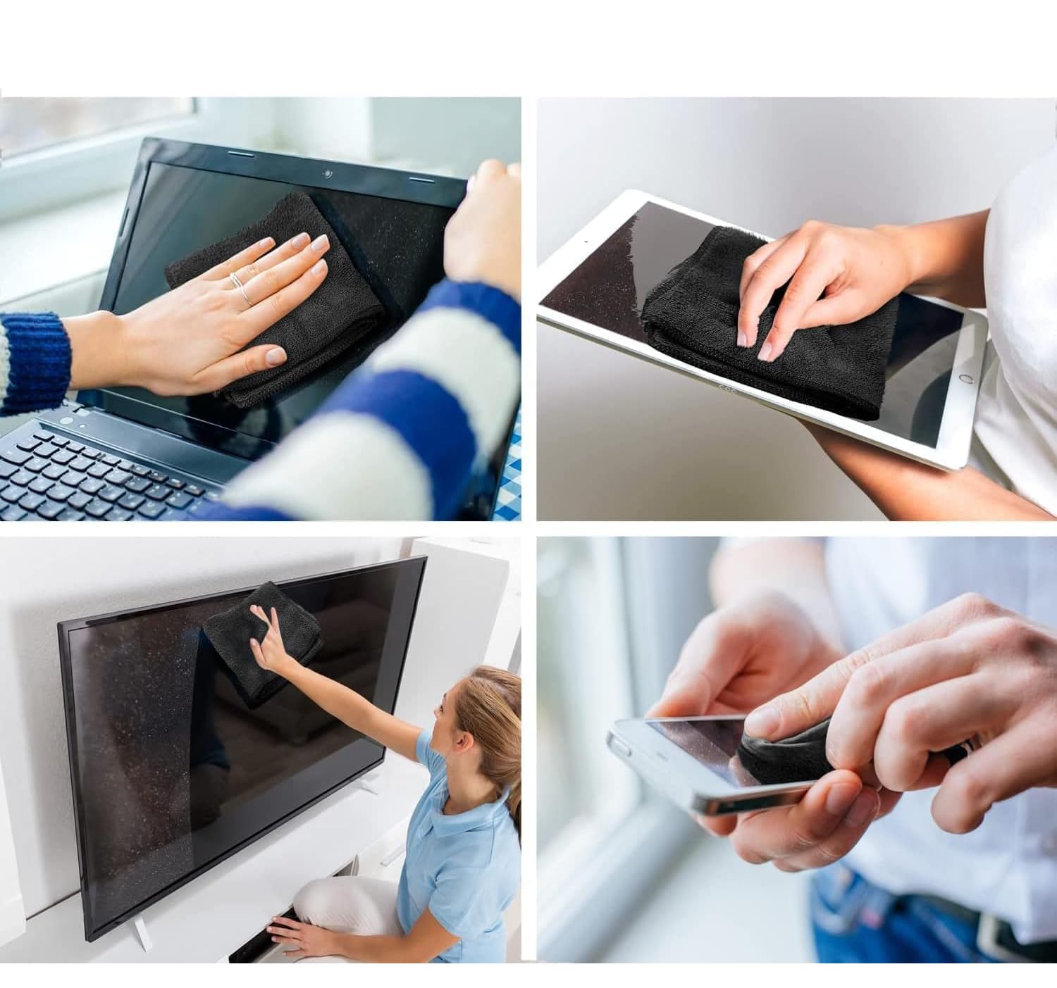 EVEO® Screen Cleaner Spray Kit (Streak-Free) TV Screen Cleaner for Smart TV, LCD, LED, OLED | Computer Spray and Wipe Microfiber Cloth for Monitor, Laptop, iPad, Car & More - 1 Pack 🍁 All In One Marketplace Canada