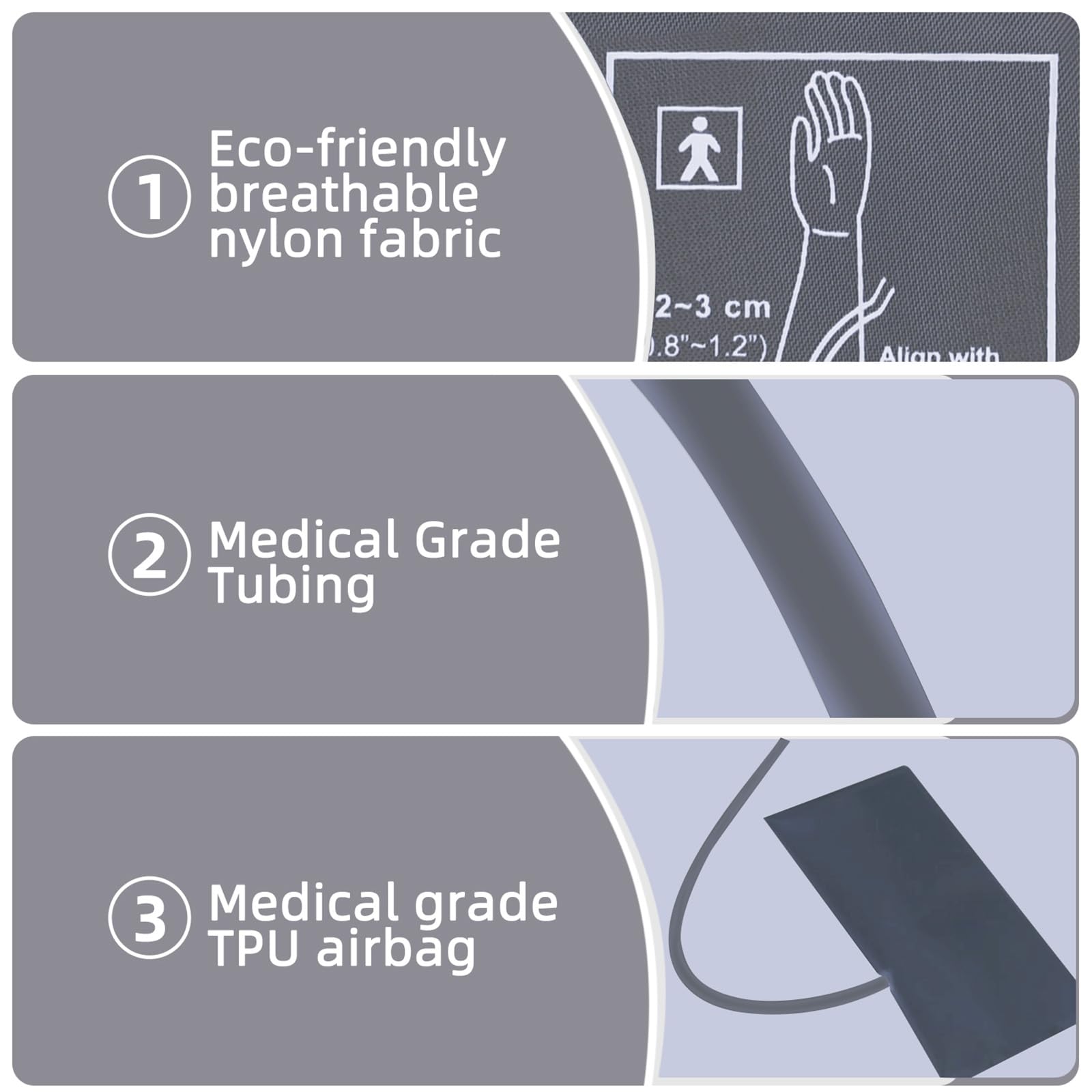 Alcarefam Extra Large Blood Pressure Cuff, 22-66cm XXL Cuff for Big Arms, Replacement Adult Cuff Compatible with Omron BP Monitors, 7 Connectors 🍁 All In One Marketplace Canada