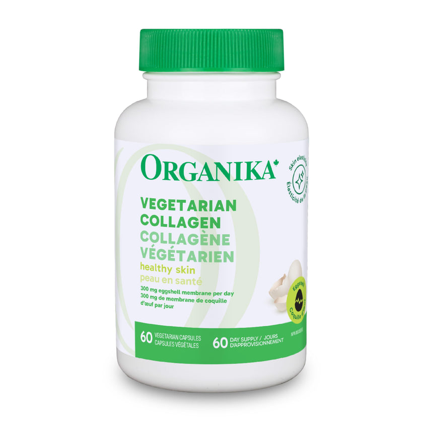 Organika Canadian-Made Vegetarian Collagen - Sourced From Natural Eggshell Membrane | For Healthier Skin, Hair, Nails and Joints - 60vcaps 🍁 All In One Marketplace Canada