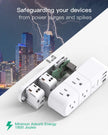 USB Outlet Extender Surge Protector - with Rotating Plug, 6 AC Multi Plug Outlet and 3 USB Ports (1 USB C), 3-Sided Swivel Power Strip with Spaced Outlet Splitter for Home, Office, Travel 🍁 All In One Marketplace Canada