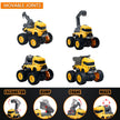 Construction Monster Truck Toys - 4pcs Excavator, Mixer, Crane, Dump Trucks Toy | Push and Go Friction Powered Cars Stunt Vehicles Playset | Kids Birthday Party Favors Gifts for 3+ Year Old Boys Girls 🍁 All In One Marketplace Canada