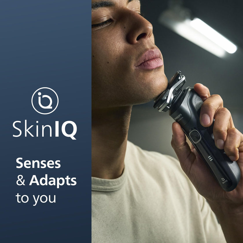 Philips Shaver Series 5000, Wet & Dry Electric Shaver, with SkinIQ Technology, Pop-up Trimmer, Charging Stand, Deep Black, Model S5898/25 🍁 All In One Marketplace Canada