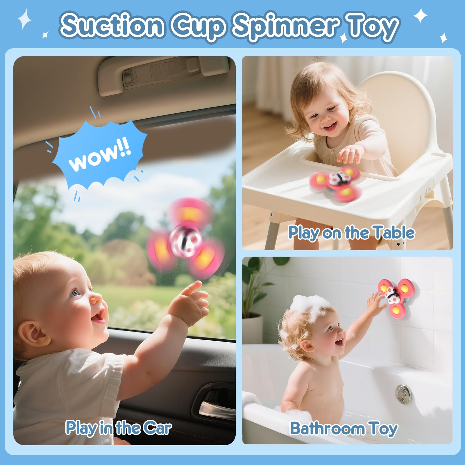 6 in 1 Baby Montessori Toys for 6-12 Months, Montessori Toys for Babies Incl Pull String Toy, Stacking Cups, Tissue Box Toy, Suction Cup Spinner Toys, Stacking Blocks, Activity Cube Gift for Boy Girl 🍁 All In One Marketplace Canada