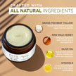 Beef Tallow and Honey Balm for Skin: Whipped Grass Fed Beef Tallow Balm Moisturizer with Raw Honey and Olive Oil for Face and Body - Natural Cow Fat Cream Unscented 🍁 All In One Marketplace Canada