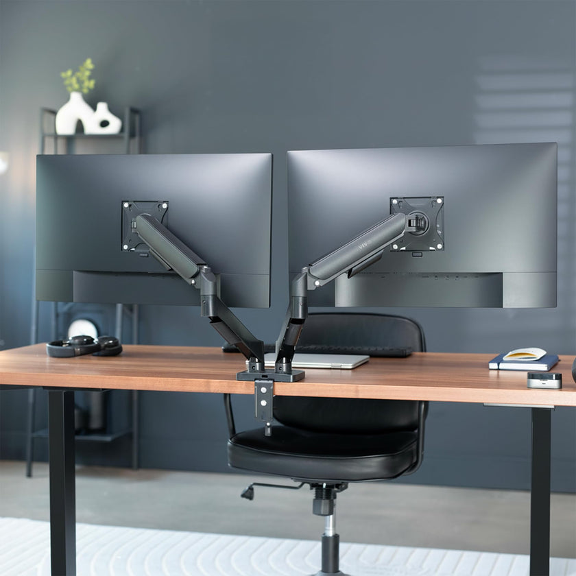 VIVO Dual Monitor up to 32 inches and 19.8 lbs per Screen, Pneumatic Arm Desk Mount, Articulating Counterbalance, VESA Stand, Classic, STAND-V002O 🍁 All In One Marketplace Canada