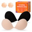 GKHWON Adhesive Bra Strapless Backless Invisible Push Up Sticky Bra with Silicone Nipple Covers Reusable Beige+Black A 🍁 All In One Marketplace Canada