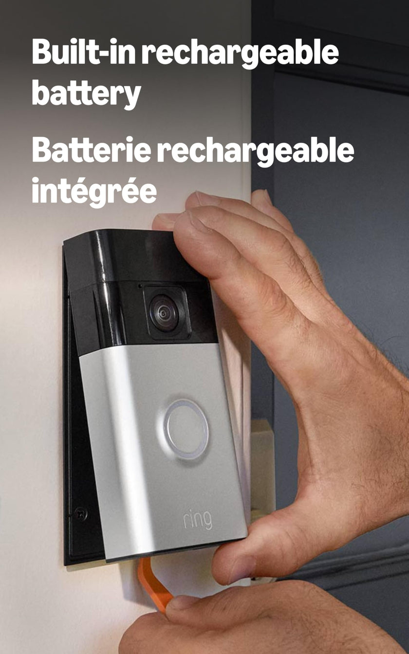 Ring Battery Doorbell — Head-to-Toe Video, Live View with Two-Way Talk, and Motion Detection & Alerts, Venetian Bronze 🍁 All In One Marketplace Canada