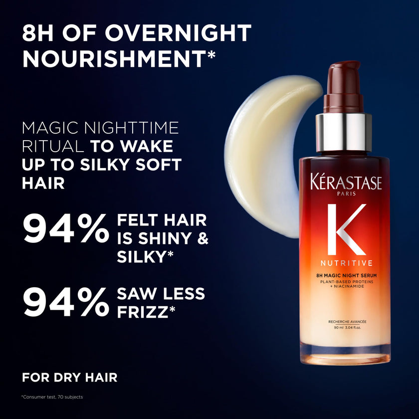 Kérastase Nutritive 8H Magic Night Serum, Iconic Overnight Nourishing Hair Serum for Dry Hair, Provides Deep Hydration and Softer Hair 🍁 All In One Marketplace Canada
