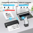 Gloryang Inkless Portable Printer for Travel, Wireless Thermal Printer Supports 8.5 x 11 Inch & A4 Size, Bluetooth Printer Includes Carry Case and 3 Rolls of Thermal Paper Kit, Black 🍁 All In One Marketplace Canada
