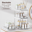 Delamu 2-Tier Multi-Purpose Bathroom Under Sink Organizers and Storage, Stackable Kitchen Pantry Organization, Pull Out Medicine Cabinet Organizer with Movable Dividers, White, 2 Pack 🍁 All In One Marketplace Canada
