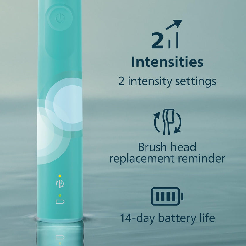 Philips Sonicare 4100 Electric Toothbrush, Sonic Toothbrush with Two Intensity Levels, Pressure Sensor and Timer, Cleansing Blue Prismatic, Model HX3689/23 🍁 All In One Marketplace Canada