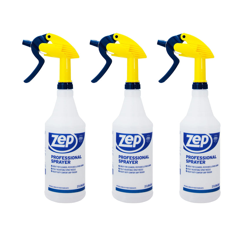 ZEP Professional Sprayer Bottle - 32 oz (Pack of 3) - HDPRO1 - Versatile Adjustable Nozzle Spray Bottles with a Fine Mist or Powerful Spray, Refillable for Diluted Concentrate 🍁 All In One Marketplace Canada