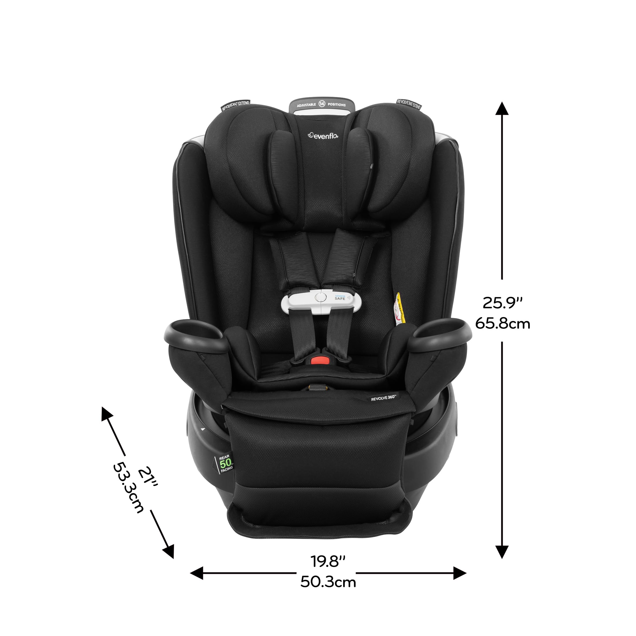 Evenflo Gold Revolve360 Extend All-in-One Rotational Car Seat with SensorSafe - Onyx 🍁 All In One Marketplace Canada