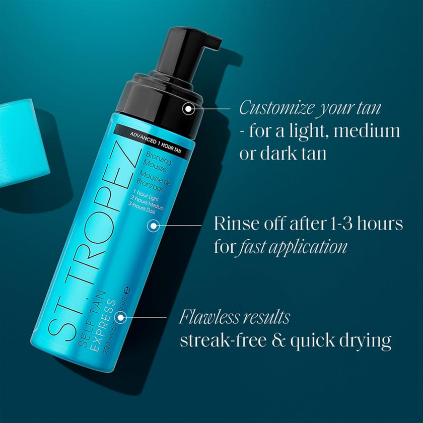 St. Tropez Self Tan Express Advanced Bronzing Mousse, 6.7 Fl Oz | Classic Tan 🍁 All In One Marketplace Canada