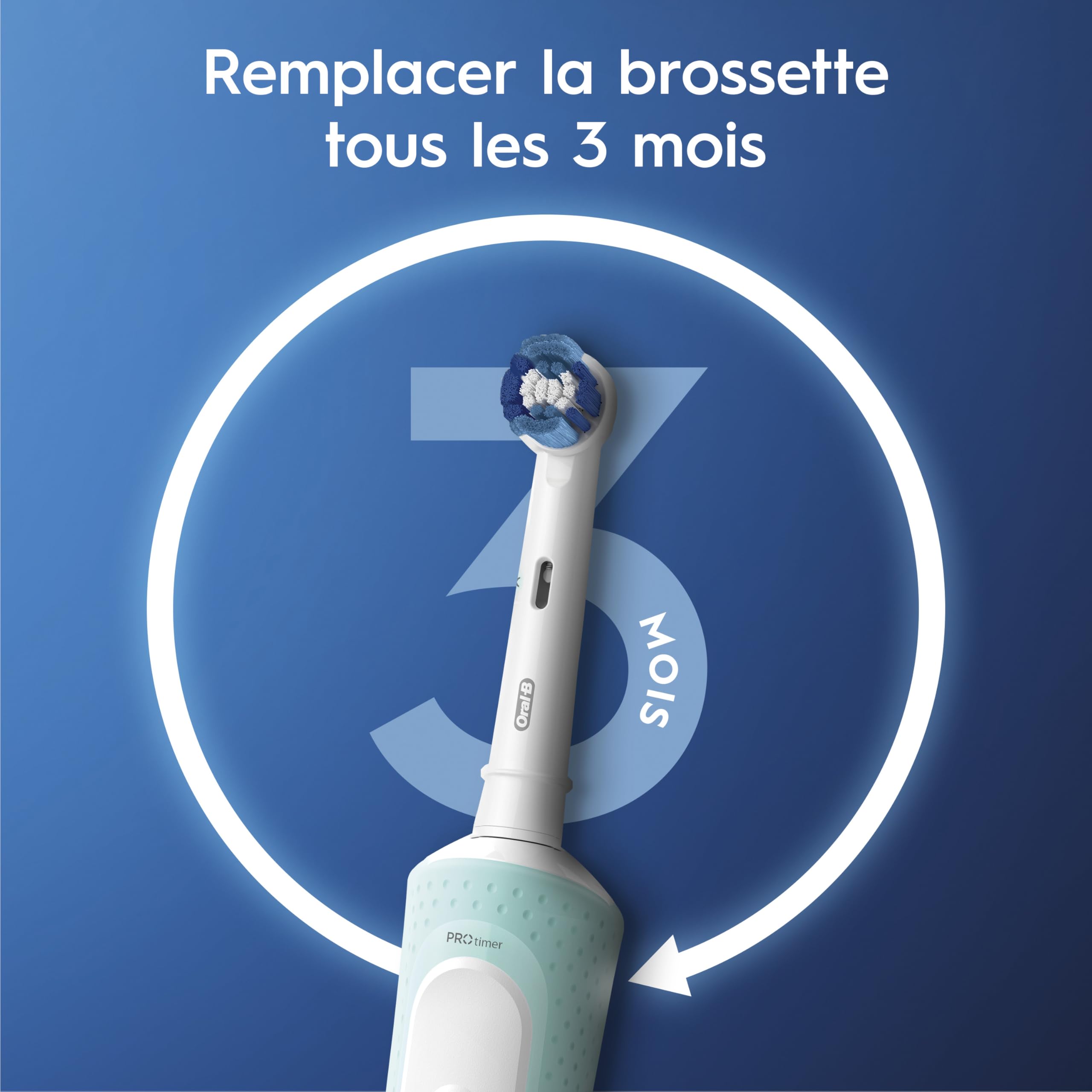 Oral-B Pro 500 + Electric Toothbrush with (1) Precision Clean Brush Head and (1) Sensitive Clean Brush Head, Rechargeable, Mint 🍁 All In One Marketplace Canada